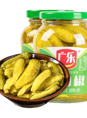 广乐小米辣泡椒野山椒水420g瓶自制四川泡菜凤爪炒菜佐料泡椒辣椒
