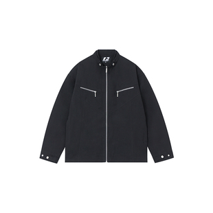 卢昱晓同款FORNINES刺绣cleanfit夹克男女潮牌春季款美式工装外套