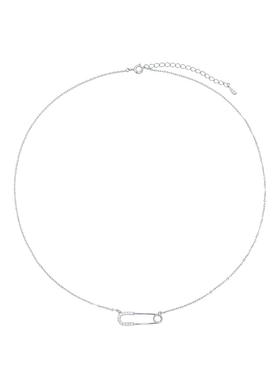 AWE轻奢小众锆石别针925纯银项链