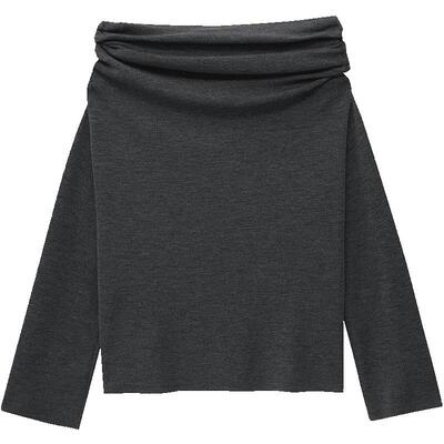 早秋针织细羊毛wmwm垂领露肩