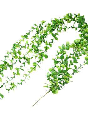 仿真尤加利叶壁挂藤条绿植装饰