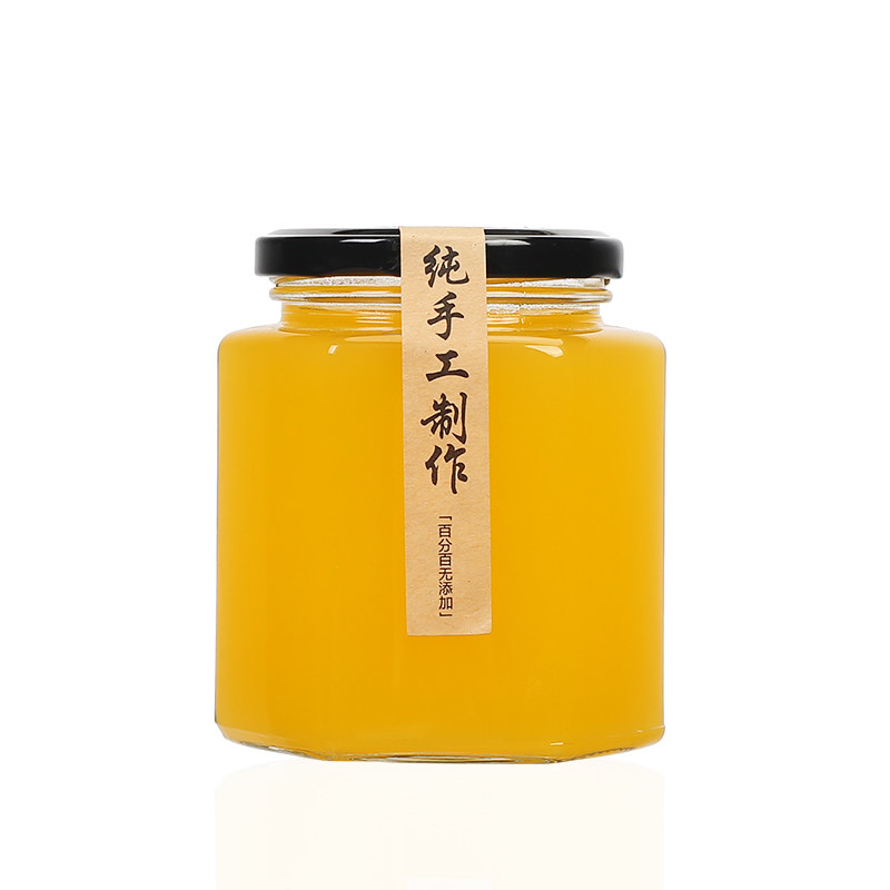 食品级六棱分装透明带盖密封罐子