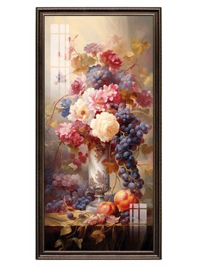 美式入户玄关装饰画正对门过道画