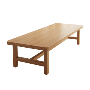 北欧简约实木大书桌长条桌客厅休闲区双人阅读学习桌长桌子工作台