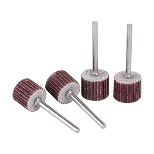 科盈活柄百叶轮磨头带柄砂纸布轮千叶抛光轮电磨内磨机气动打磨头