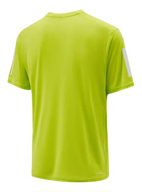 Adidas/阿迪达斯正品新款男荧光绿白色圆领套头经典短袖T恤KU8728