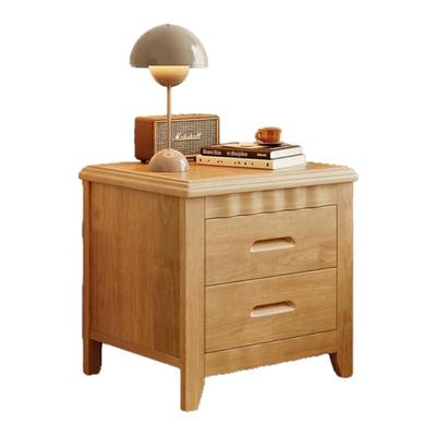 床头柜实木家用卧室带锁储物柜子