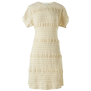 【重工压褶】IIIVIVINIKO夏季新款泡泡纱优雅气质收腰连衣裙女