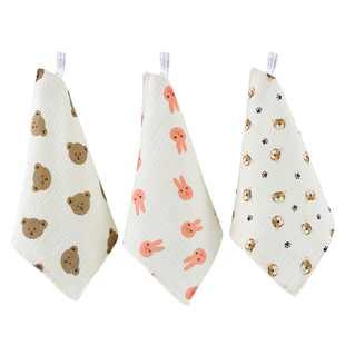 纱布毛巾纯棉小方巾婴儿洗脸巾新生宝宝拍隔巾儿童手帕洗澡巾a类