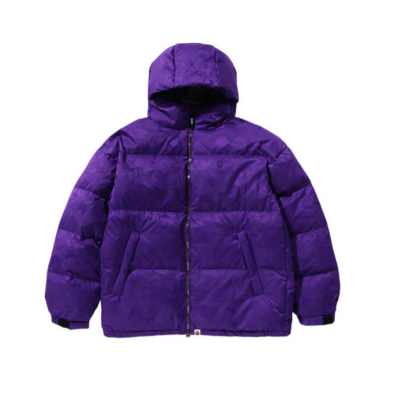暗纹迷彩连帽羽绒服BAPE