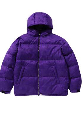 暗纹迷彩连帽羽绒服BAPE