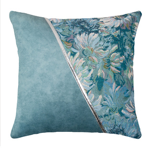 莫奈印象派客厅沙发抱枕别墅样板间民宿酒店靠枕ktv餐厅斜拼靠垫