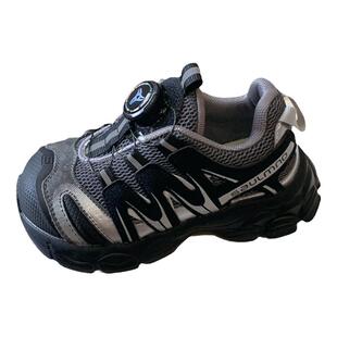 单网儿童运动鞋春秋女童旋钮鞋纽扣男童老爹鞋透气跑步鞋宝宝童鞋