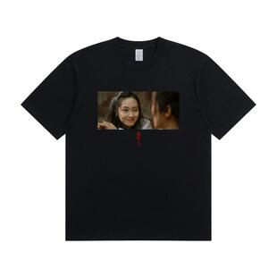 周星驰电影大话西游T恤至尊宝意中人紫霞仙子朱茵纯棉短袖 夏衣服