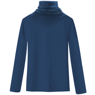 高领打底衫女长袖纯棉黑色修身春秋冬保暖德绒阳离子内搭2023新款