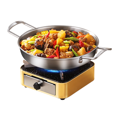 【麦饭石面板】不粘酒精炉小火锅