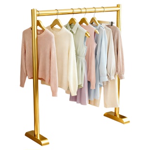 晾衣架落地式极窄边折叠家用置地式衣架卧室小简易单杆挂衣服杆子