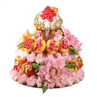 老人祝寿花馍福寿安康福袋寿宴葫芦80岁老人寿桃花饽饽70中式蛋糕