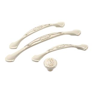 欧式象牙白衣柜门拉手现代简约家居柜子厨子橱柜手柄抽屉门把手小