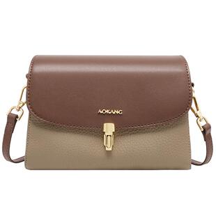 奥康小方包2026新款小包包女通勤斜挎包高级质感单肩包真皮妈妈包
