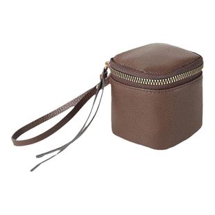 迷你钥匙手串收纳挂包简约植鞣牛皮质感耳机大容量真皮质感零钱包