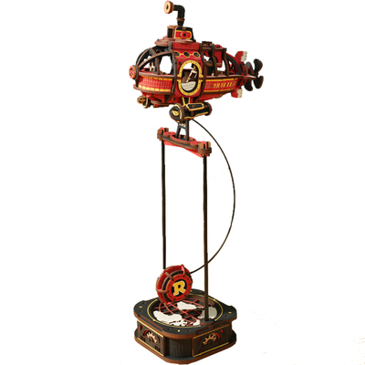 若客重力摇摆木质3d立体拼图汽车