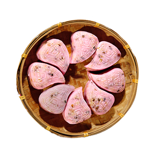 精致潮菜 潮汕小吃老菜脯红桃粿咸香糯米馅料红壳桃 4个 拼三包邮