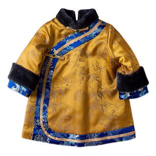 木本尚宝宝拜年服唐装汉服冬装夹棉加厚2026新款男宝周岁礼服过年