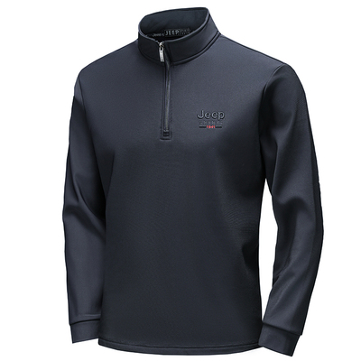 jeep新款半拉链加绒卫衣男潮流