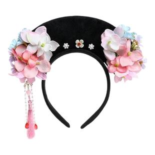 宫廷风格格发箍女贵人旗头头箍贵妃娘娘洗脸发卡古风头饰头花发饰