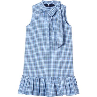 SALT.P可颜夏季蓝色格子无袖连衣裙短款miu系2026新款AC36105040