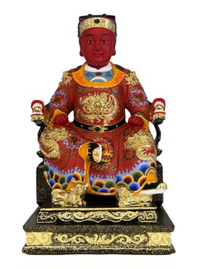 广泽尊王神像 香樟木雕郭圣王公像 泉州凤山寺保安尊王像居家供奉