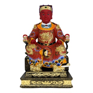 广泽尊王神像 香樟木雕郭圣王公像 泉州凤山寺保安尊王像居家供奉
