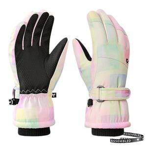 儿童滑雪专用手套冬季小孩雪地保暖防水羽绒女男童冬天玩雪打雪仗