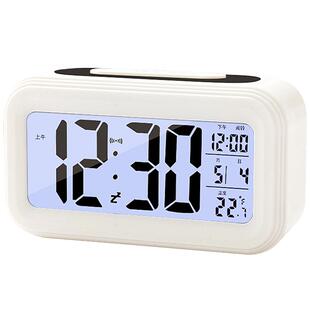 闹钟学生用静音床头夜光简约儿童多功能数字闹铃智能时钟表大音量