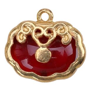 合金琉璃招财猫钱袋吊坠 国潮仿玉饰品古风服饰品配件首饰diy搭配