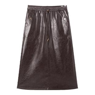 太平鸟年冬季新款双腰头拼接长裙A1GFE4509