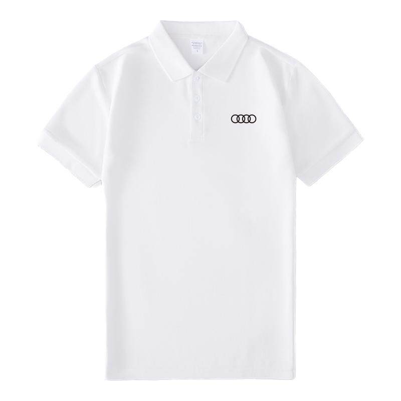 奥迪工作服polo衫定制印logo印字
