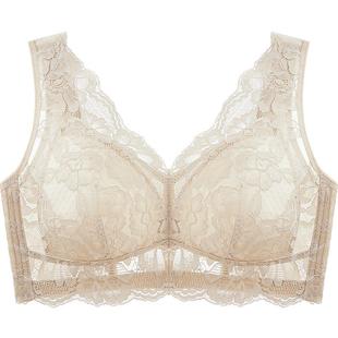 千奈美舒适无钢圈内衣女轻薄透气大胸显小背心式文胸罩