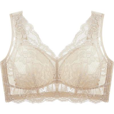 千奈美轻薄透气大胸显小文胸罩