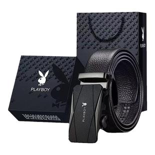 花花公子皮带自动扣男士腰带商务潮流青年中年休闲裤带西装百搭款