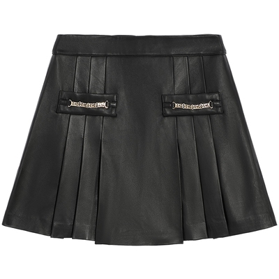 bebe冬季新款短款百褶半身裙