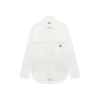 APEE心型标签工装口袋长袖衬衫