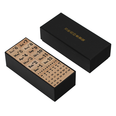 手帐木质印章万年历复古日期记录