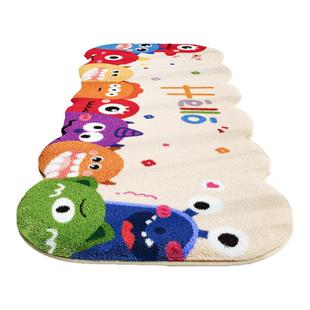 儿童房间卧室女孩床边毯不规则卡通长条加厚免打理地毯可机洗垫子