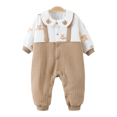 夹棉连体衣婴儿纯棉a类女宝男宝