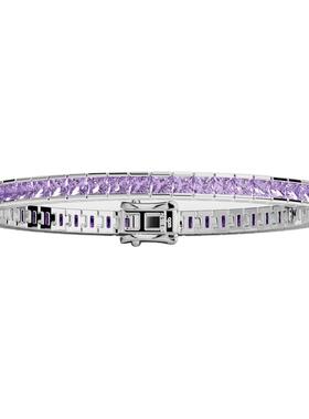 [杨紫同款]APM Monaco Lumière密镶银手链淡紫色手饰网球链新品