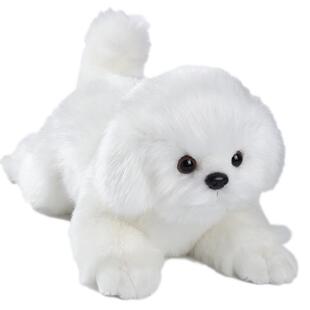 科迈特马尔济斯玩偶仿真小狗狗玩具毛绒抱睡公仔娃娃宠物狗礼物