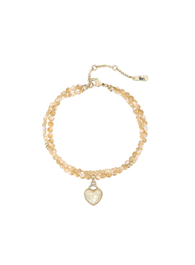 shes茜子双层爱心贝壳手链