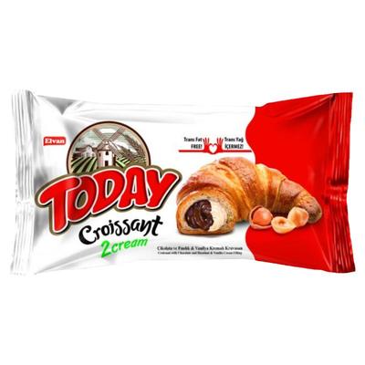 土耳其ELVAN牛角包榛子香草酱夹心吐司西式糕点代餐食品216g含6枚